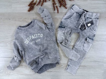 Bavlnená Acid mikina Desapcito šedá