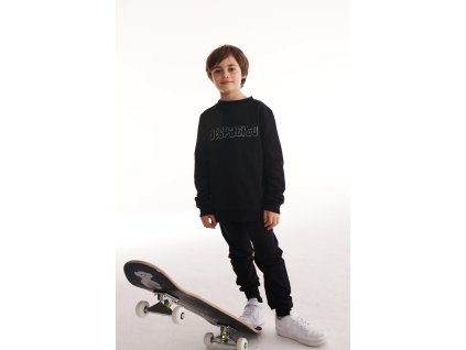 Bavlnená čierna mikinka DESPACITO