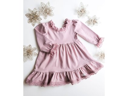 Luxusné pudrovo ružové šaty Helen