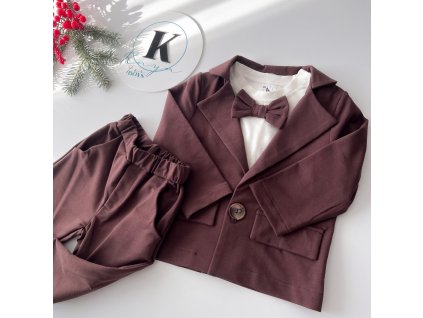 Luxusný trojkomplet Čokoládový