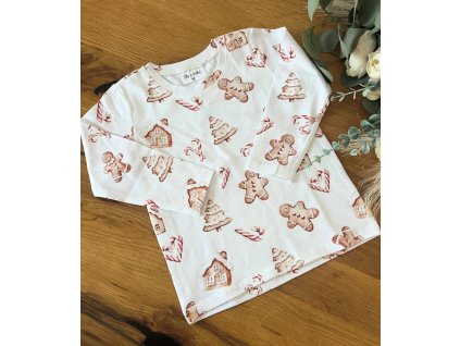 Medovníkové bavlnené tričko