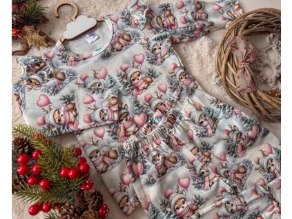 Vianočné Zvieratkové pyžamko