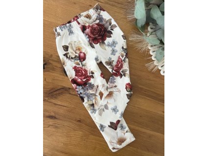 Zateplené kvetované legíny