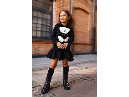 🖤Bavlnené mackové čierne šaty 3D