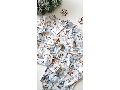 Bavlnené body/tričko snehová rozprávka