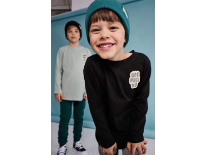 Desapcito bavlnené tričko čierne