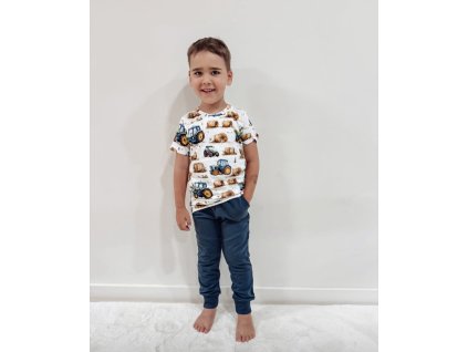 🚜Traktorové bavlnené tričko