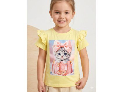 Jarné tričko Mačiatko