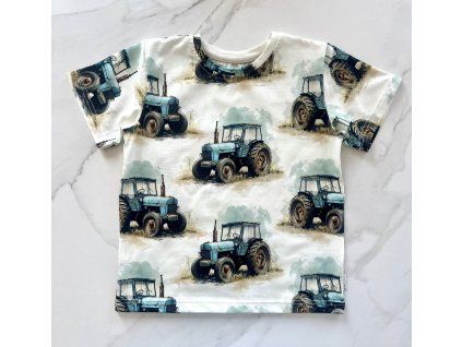 🚜Traktorové bavlnené tričko
