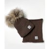 Zimná čiapka čokoládová
