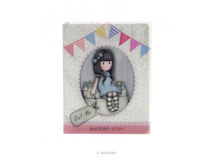 742GJ02 Gorjuss Glitter Notebook with PVC Cover Sweet Cake 1 WR