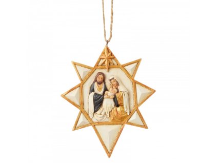 Black and Gold Nativity Star (Ornament)