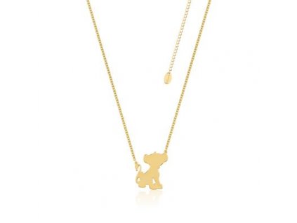 Disney The Lion King Simba Yellow Gold Necklace DLN115 400x
