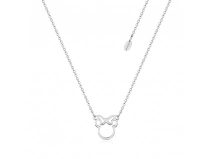 SPN019 Disney Minnie Mouse Bow Outline Stainless Steel Necklace 1000x1000