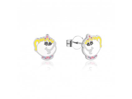 Disney Beauty and the Beast Mrs Potts Stainless Steel Couture Kingdom Stud Earrings SPE141