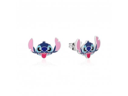 Disney Couture Kingdom Stainless Steel Lilo Stitch Enamel Stud Earrings SPE106