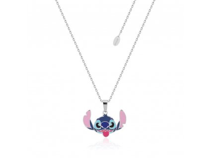 Disney Couture Kingdom Stainless Steel Lilo Stitch Enamel Necklace SPN106