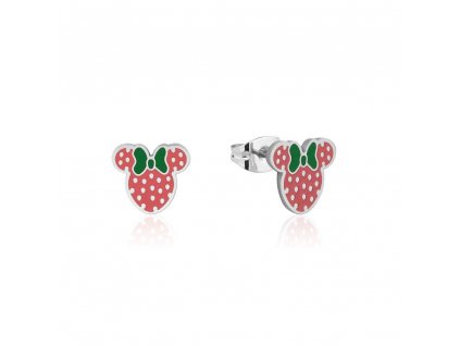 Disney Couture Kingdom Stainless Steel Minnie Mouse Strawberry Stud Earrings SPE118