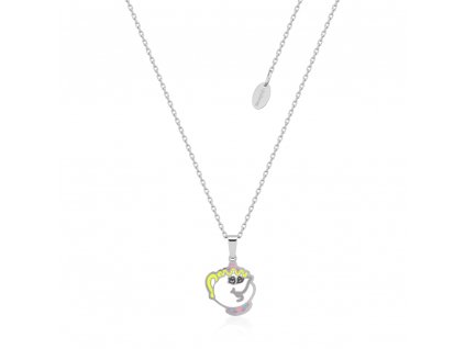 Disney Beauty and the Beast Mrs Potts Stainless Steel Couture Kingdom Dainty Necklace SPN141