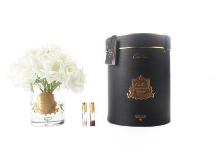GrandBouquetRosesinClearglass Ivory White with gold Black box 2 1800x1200