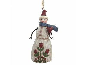 Folklore Snowman With Heart (Ornament)