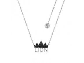 Disney The Lion King Crown Necklace White Gold Front View DLSN205 400x