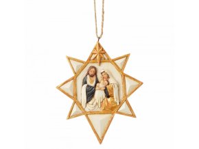 Black and Gold Nativity Star (Ornament)