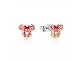 Disney Couture Kingdom Stainless Steel Minnie Mouse Donut Stud Earrings SPE120