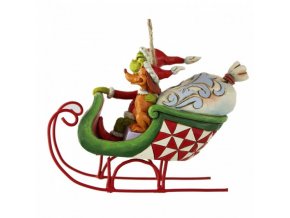 The Grinch - Grinch & Max in Sleigh (Ornament)