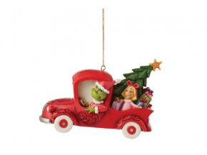 The Grinch - Grinch, Max & Cindy in red truck (Ornament)