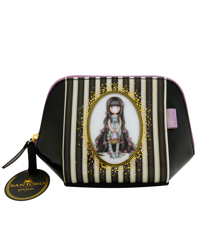 Gorjuss - Laková malá kosmetická taška - Rosie (Stripes Collection)