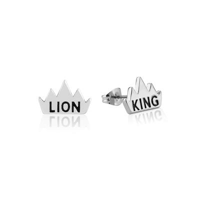 Disney - Náušnice - Koruna LION/KING (The Lion King) Barva: Bílé zlato (White Gold)