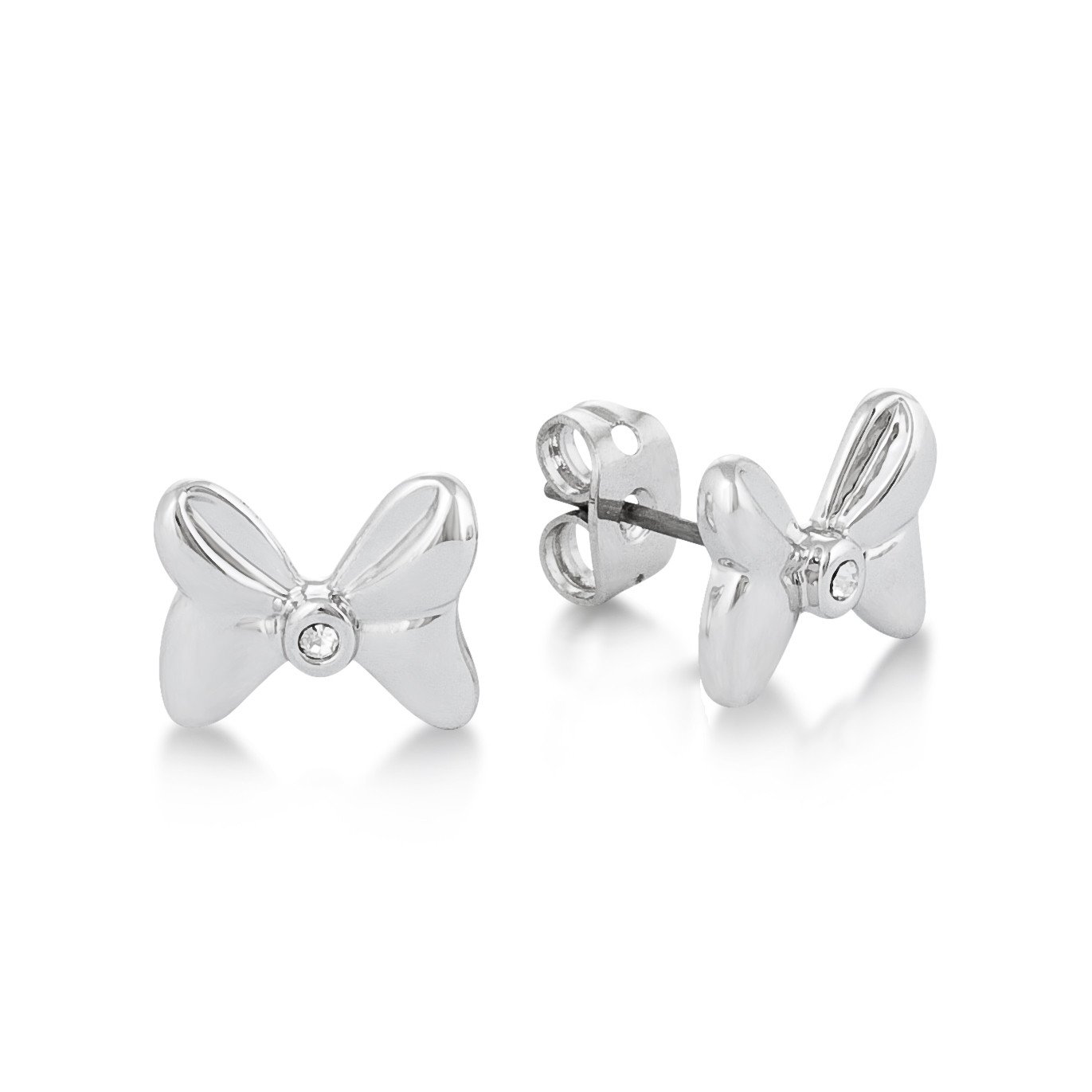 Disney - Náušnice - Minnie Mouse Bow Barva: Bílé zlato (White Gold)