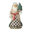 Black & White Plaid Santa