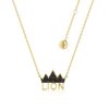 Disney The Lion King Crown Necklace Yellow Gold Front View DLYN205 400x