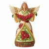 Winter Beauty In Bloom (Angel with Poinsettia Garland)
