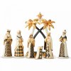 Let Us Adore Him (Black and Gold 7 Pcs Nativity Set) - Betlém