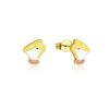 Disney Beauty and the Beast Chip Stainless Steel Yellow Gold Couture Kingdom Stud Earrings SPE142G