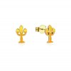 Disney Beauty and the Beast Lumiere Stainless Steel Yellow Gold Couture Kingdom Stud Earrings SPE140G