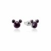 Disney Couture Kingdom Mickey Mouse Birthstone Earrings February SPE022