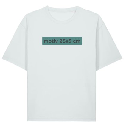 motiv 25x5 cm na tričku ice blue