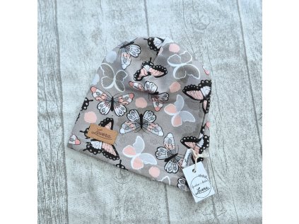 Dětská čepice Motýlci