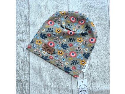 Dětská čepice Luční kvítí