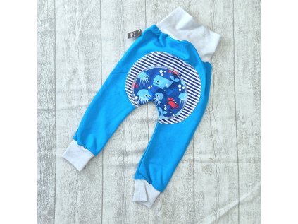 Dětské tepláky zadečky Ryby 80/86