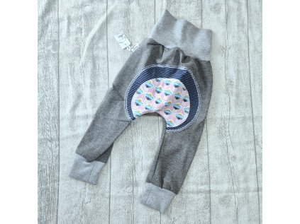 Dětské tepláky zadečky Šedé