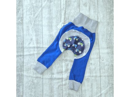 Dětské tepláky zadečky Traktory modré