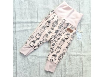 Dětské tepláky Zvířátka růžová