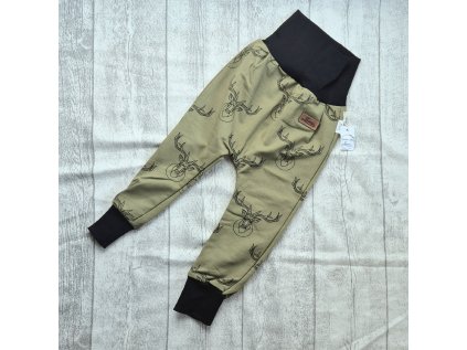 Dětské tepláky Jeleni khaki