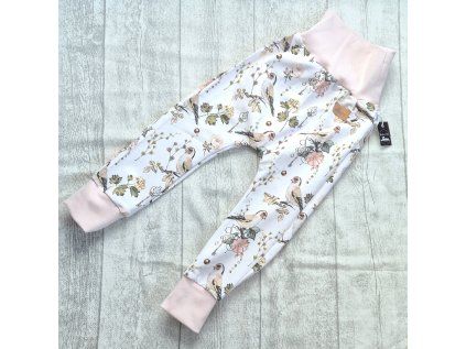 Dětské tepláky Jemní ptáčci (Velikost dámské 86/92)