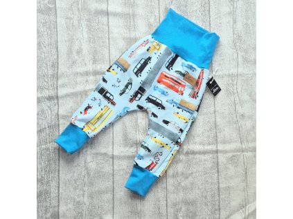 Dětské tepláky Auta na modré